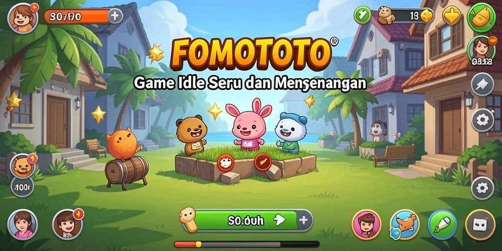 Tampilan gameplay FOMOTOTO yang seru dan interaktif.