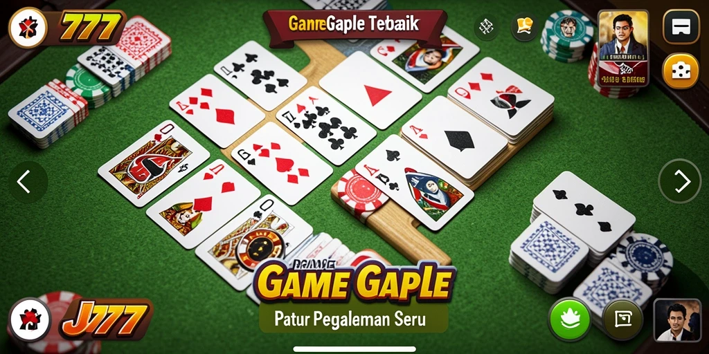Tampilan gameplay seru JELAS777 saat bermain Gaple.
