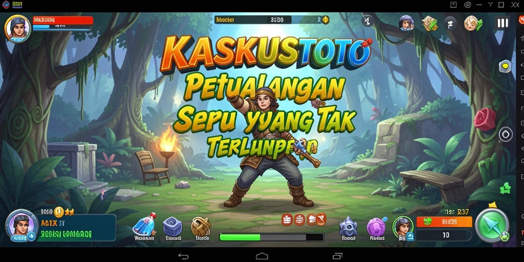 Tampilan seru dari gameplay KASKUSTOTO saat pemain menjelajahi dunia petualangan.