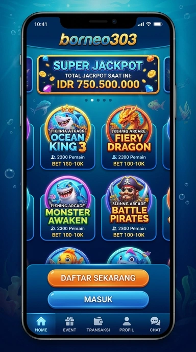 Tampilan antarmuka aplikasi borneo303 yang intuitif dan mudah digunakan.